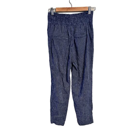 Free People See you Again Blue Cotton Smocked Waist Pull on Pants size XS - Picture 2 of 7